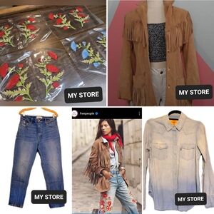 Bundle of embroidered floral patches